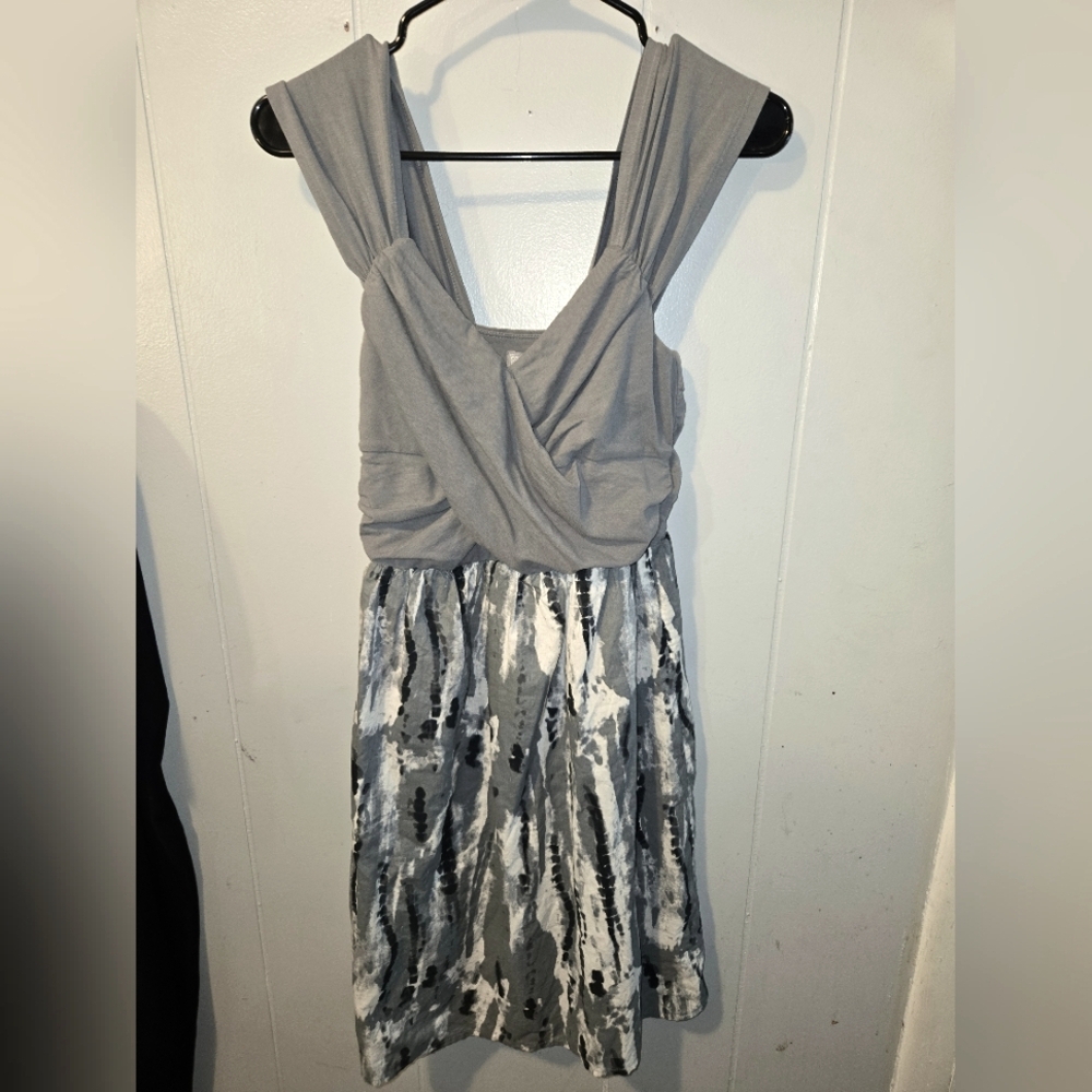 Womens Concerse All Star Gray Black Sleeveless Dress Size M